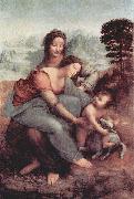 LEONARDO da Vinci Hl. Anna, Maria, Christuskind mit Lamm oil painting on canvas